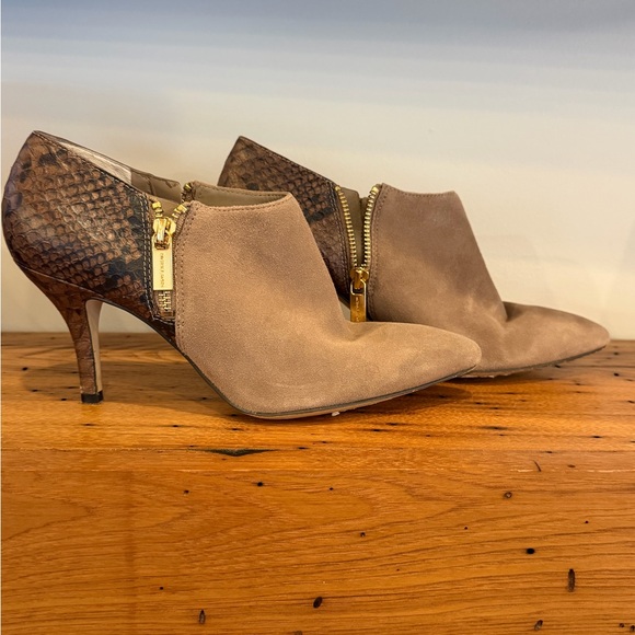MICHAEL Michael Kors Shoes - MICHAEL Michael Kors Suede and Textured Brown Heels